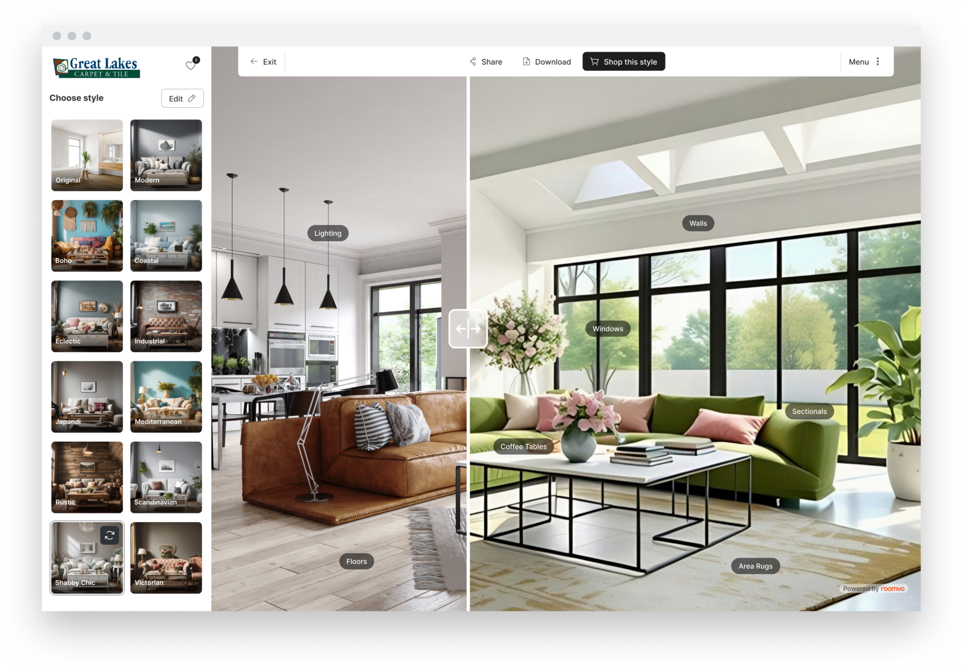 Inspire Living Room | Great Lakes Carpet & Tile